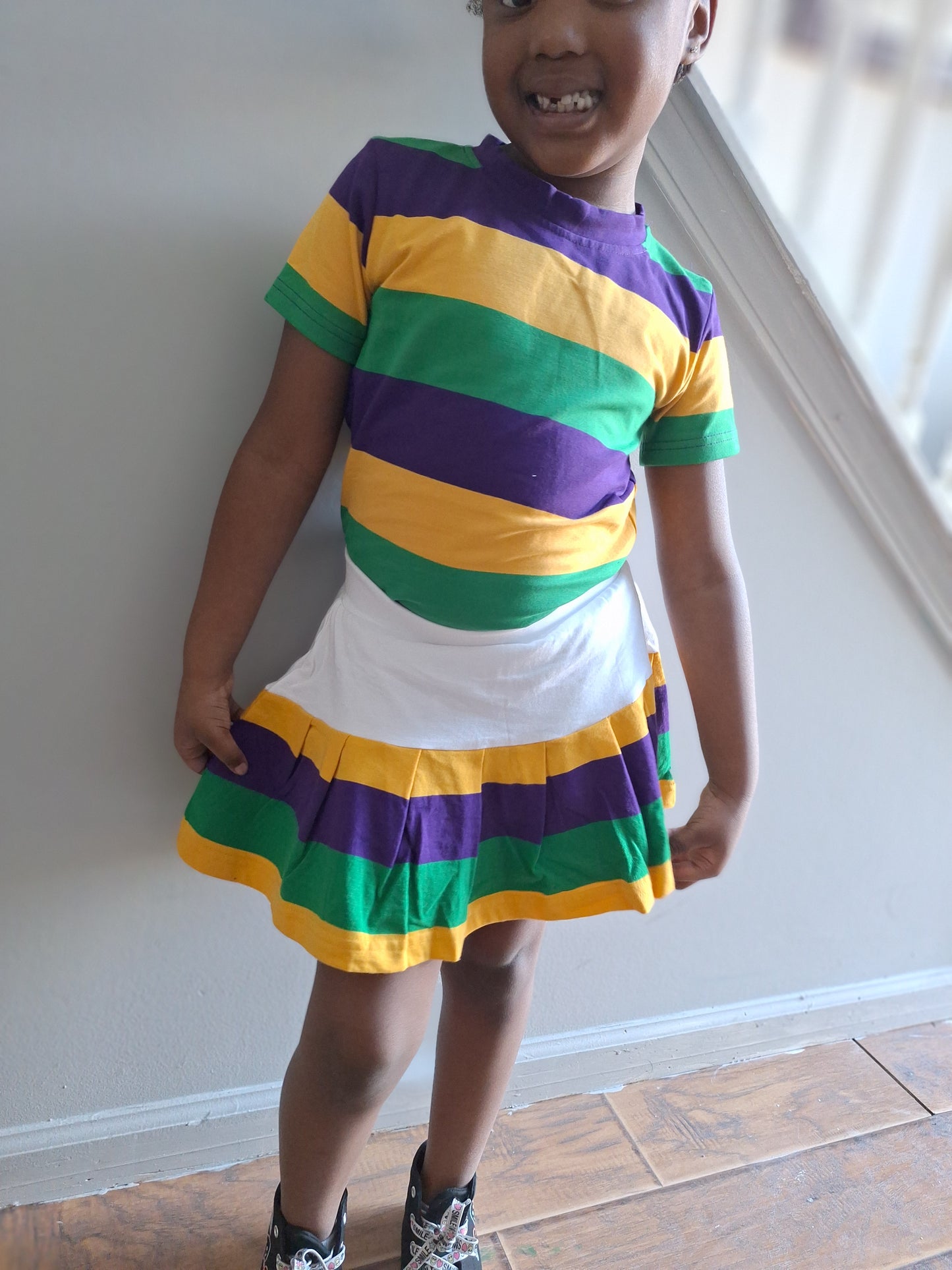 MARDI GRAS little one Tennis sporty tutu skirt