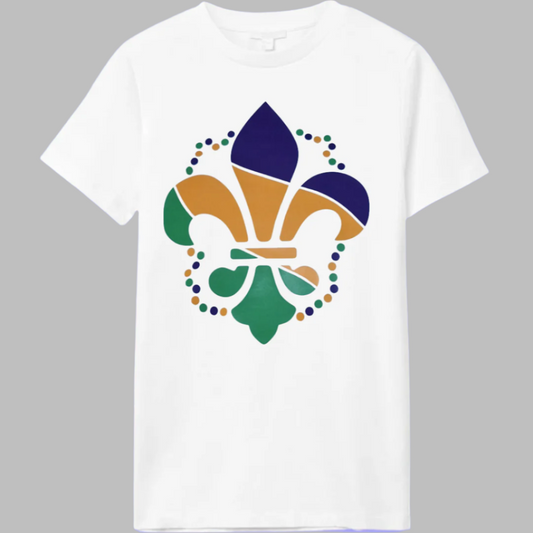 MARDI GRAS Fleur de Lis design T-Shirt