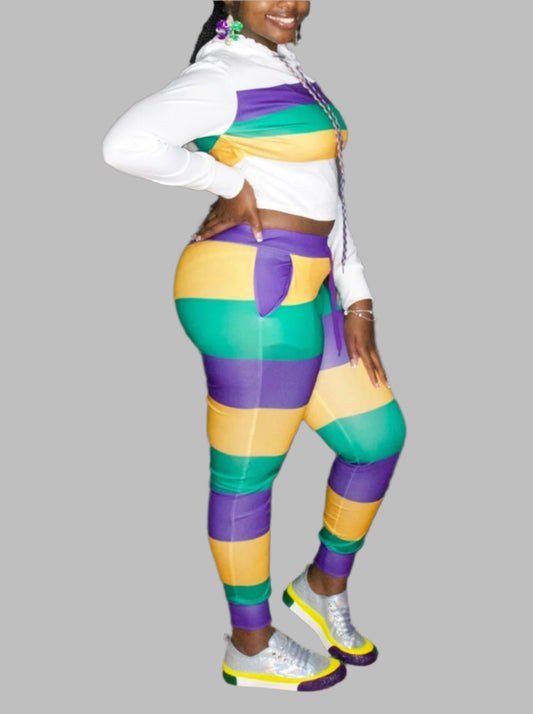 MARDI GRAS carnival vibes crop outfit