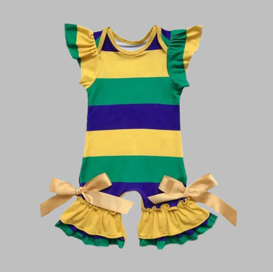 MARDI GRAS girls ruffled jumpsuit