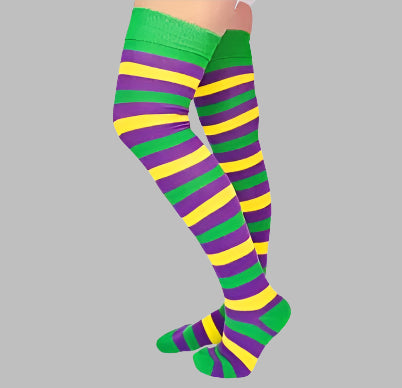 MARDI GRAS knee high socks