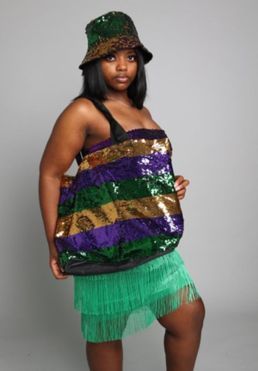 The Mardi gras large tote bag