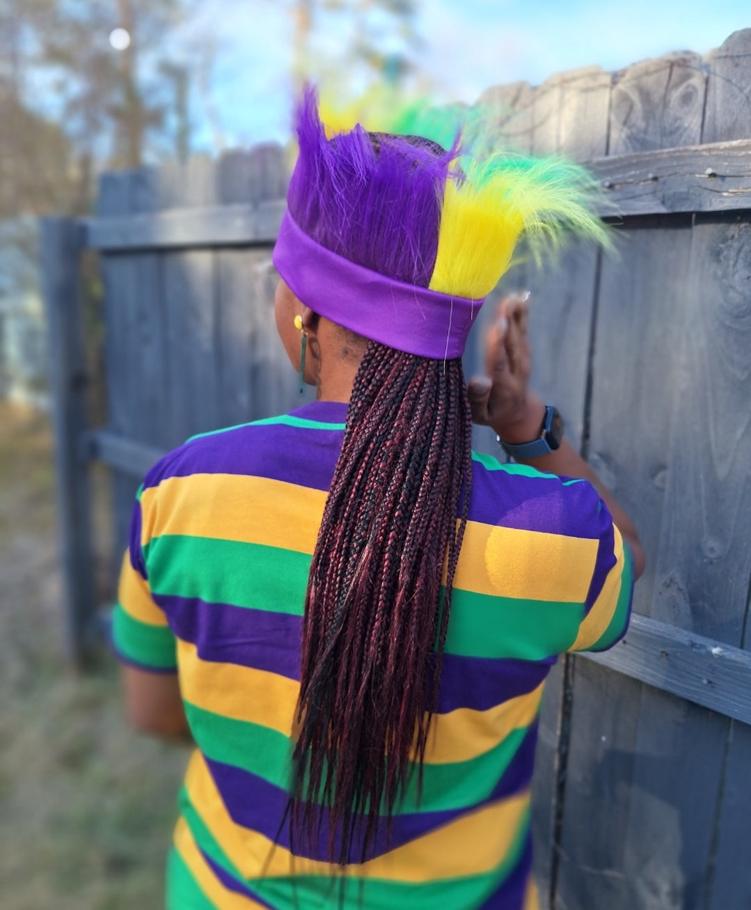 MARDI GRAS Furry headband