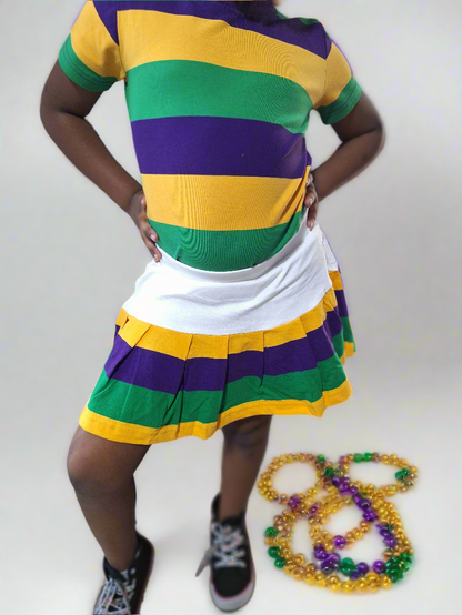 MARDI GRAS little miss carnival tennis skort skirt outfit