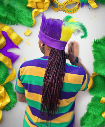 MARDI GRAS Furry headband