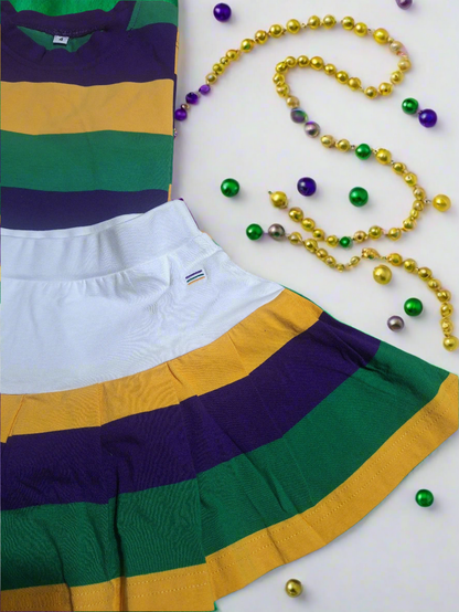 MARDI GRAS little miss carnival tennis skort skirt outfit