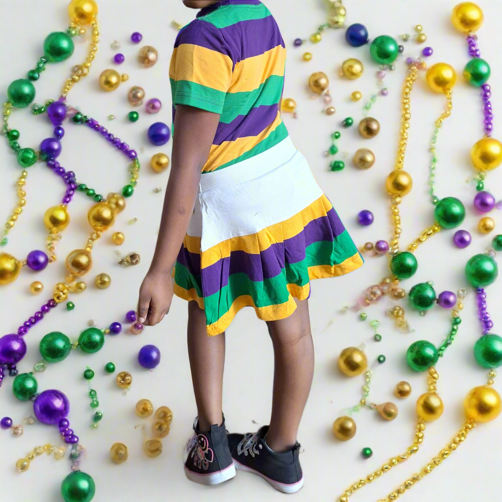 MARDI GRAS little miss carnival tennis skort skirt outfit