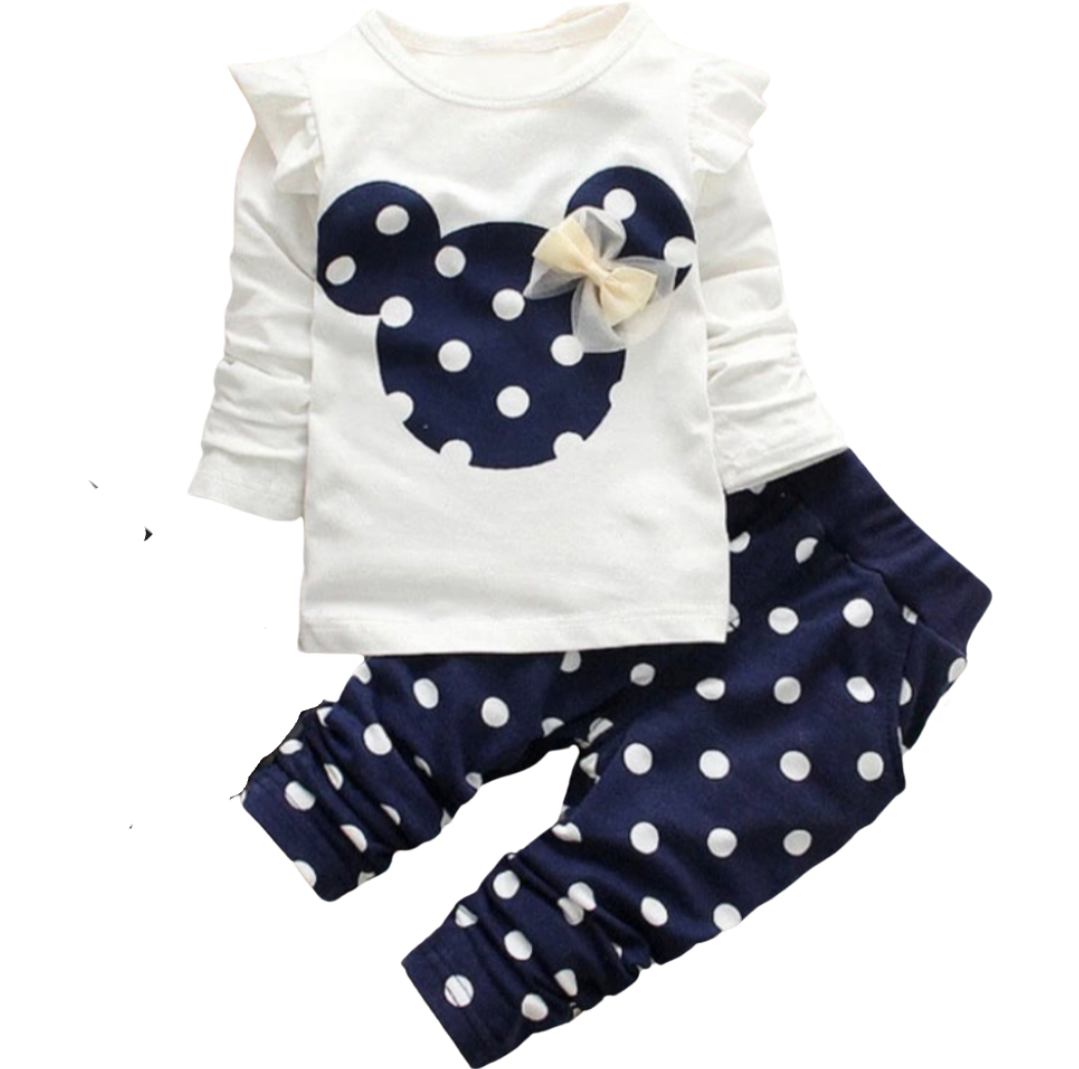 GIRLS LITTLE MISS MINNIE TWO-PIECE OUTFIT