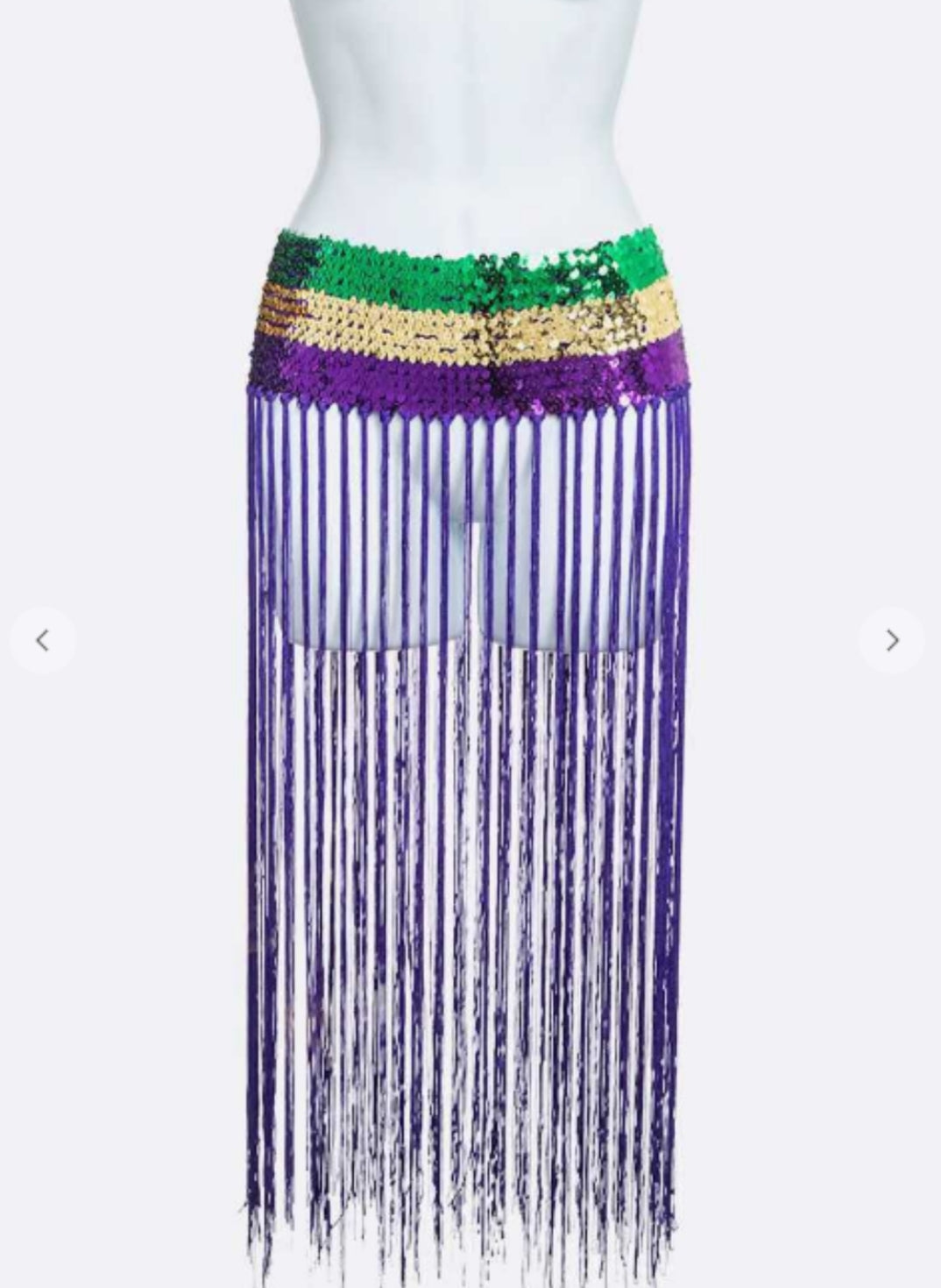 "Mardi Gras Sparkle: Sequin Tassel Belt Extravaganza" SET