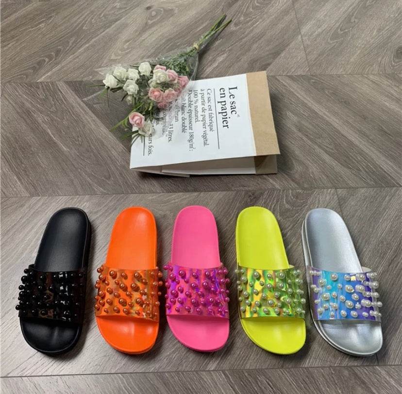 SUMMER OPEN TOE NON SLIP SLIDE SLIPPERS