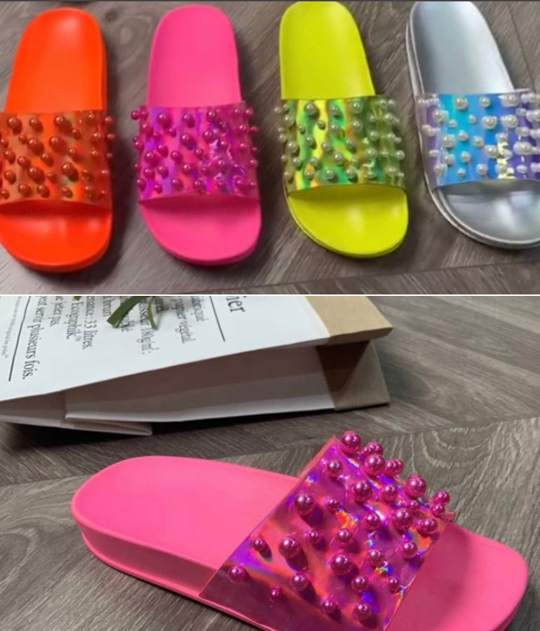 SUMMER OPEN TOE NON SLIP SLIDE SLIPPERS