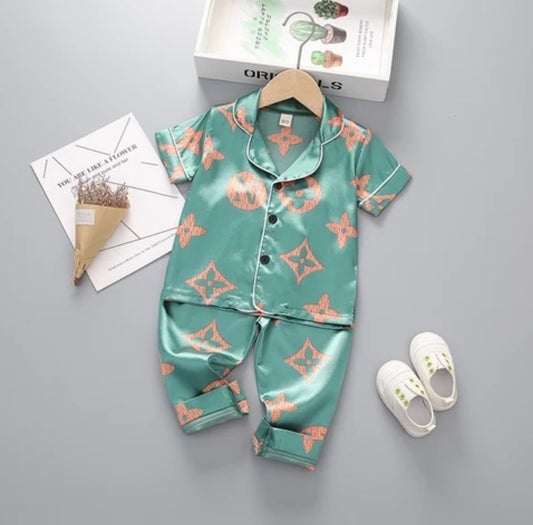 GIRLS SLEEP SILKY PAJAMA SLEEP WEAR