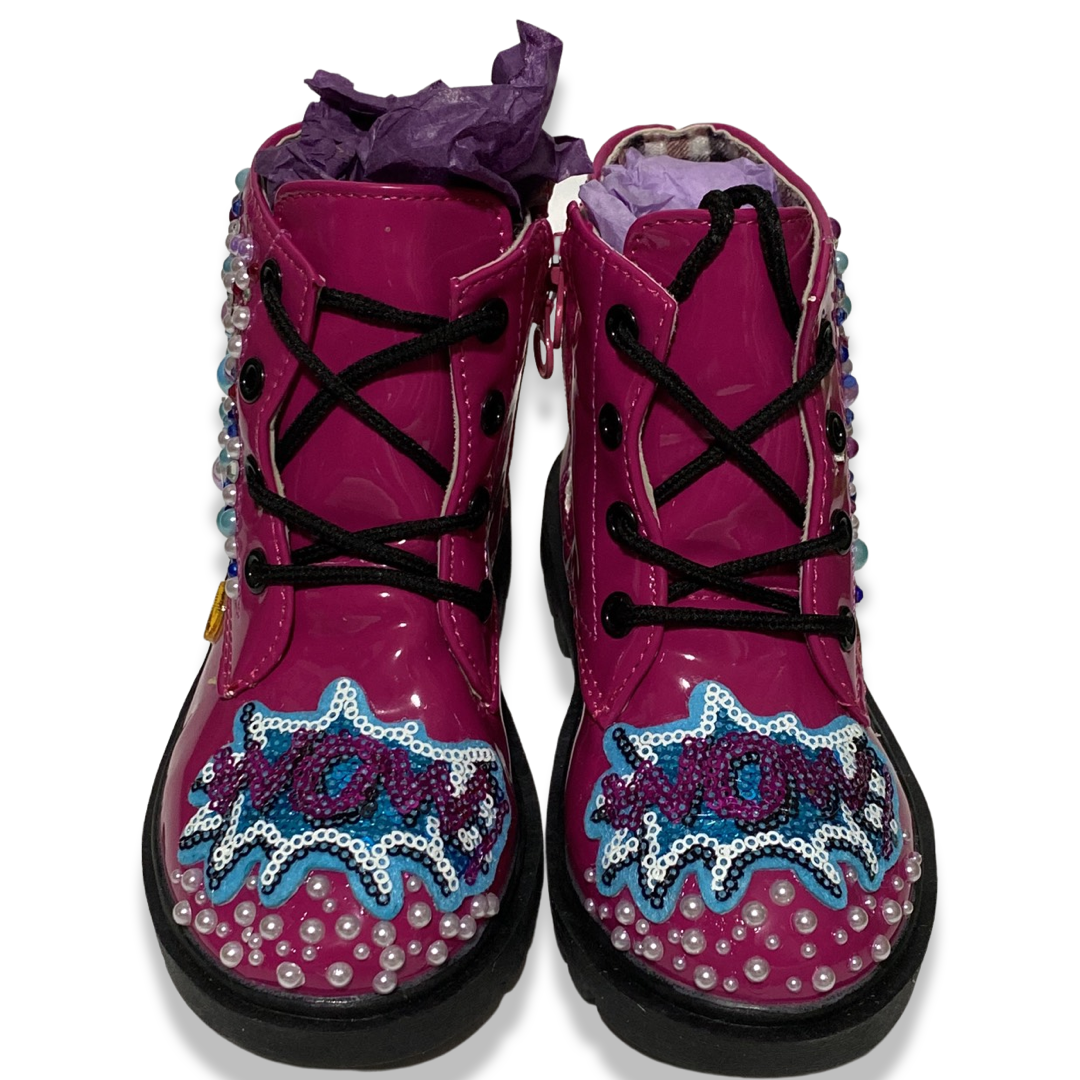 FUCHSIA COLORED "WOW" GIRLS' BOOTS