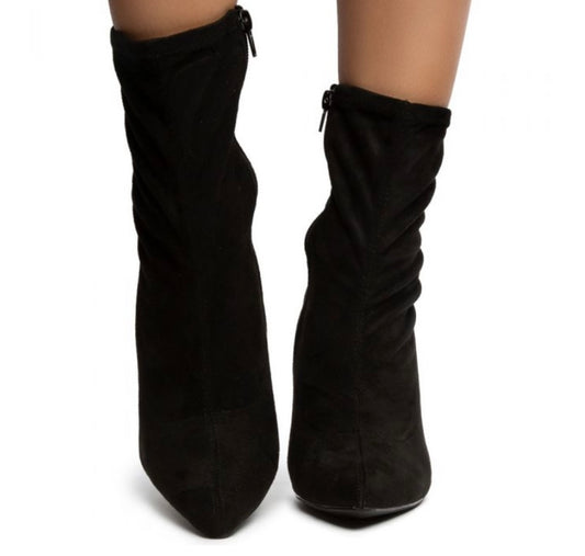 PLEDGE TAPED BOOTIES BLACK BOOTS