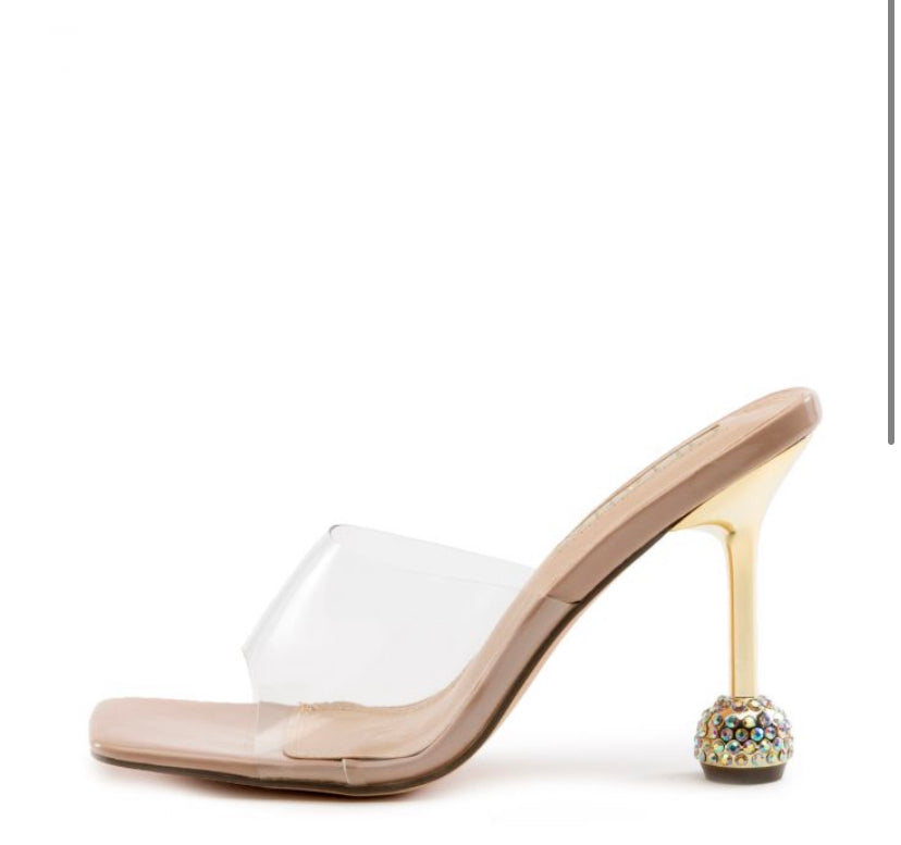 MONARCHY TRANSLUCENT BEIDGE HIGH HEEL