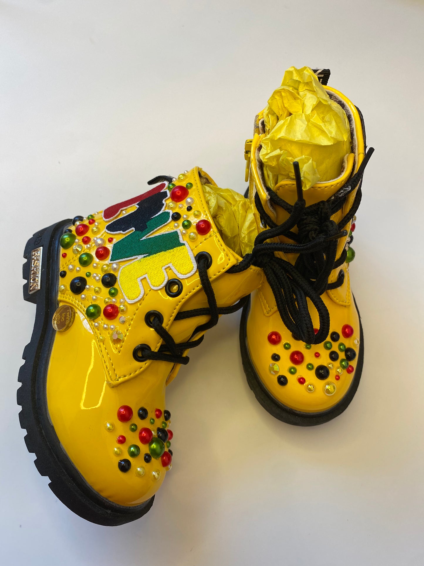 GIRLS YELLOW ONE LOVE BOOTS