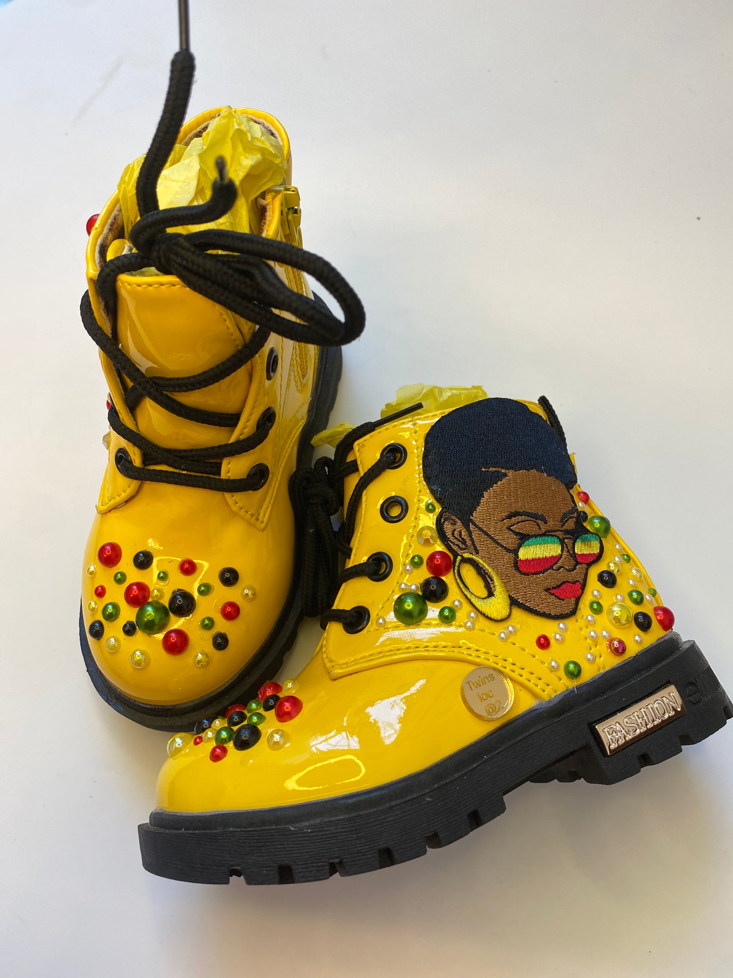 GIRLS YELLOW ONE LOVE BOOTS