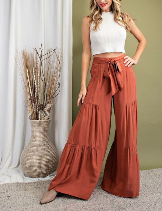 RELAXED FIT HIGH WAIST PANTS