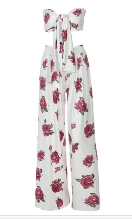 WOMEN FLORAL PANTS SET