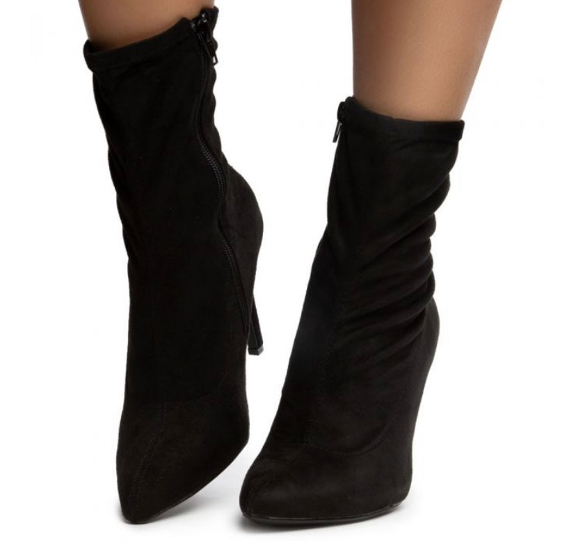 PLEDGE TAPED BOOTIES BLACK BOOTS