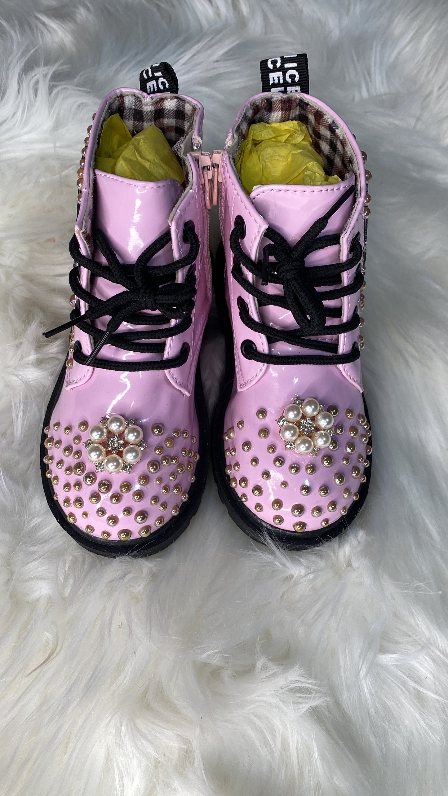 PINK REAL RICH GIRLS BOOTS