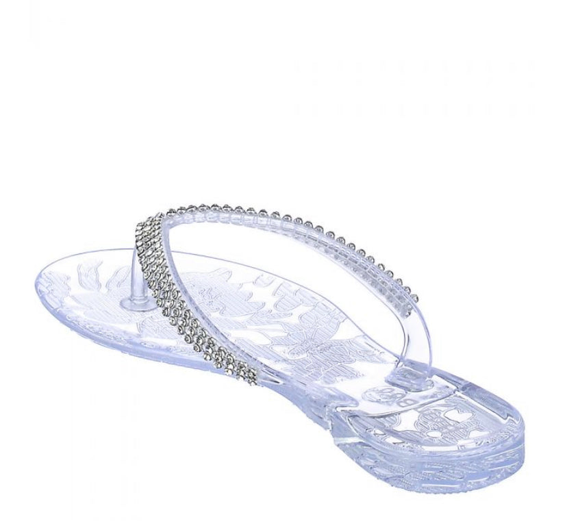 JELLY TRANSLUCENT THONG SLIDES SANDALS